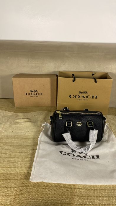 Mala Coach  Preta em Pele