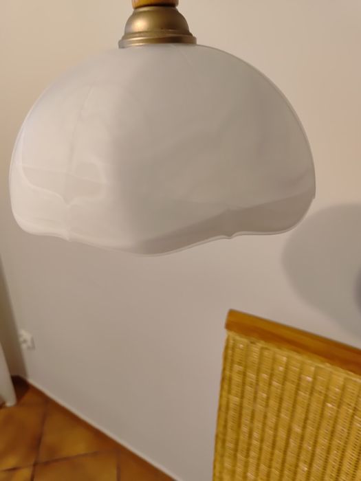 Żyrandol, szklany klosz