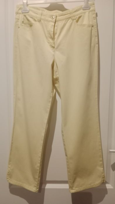 Gerry Weber pastelowe żółte damskie spodnie r. 36