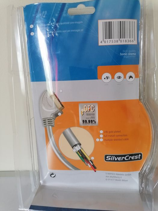 Cabo Scart macho-macho 1,5m