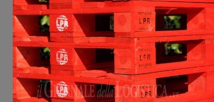 Euro paletes vermelhas