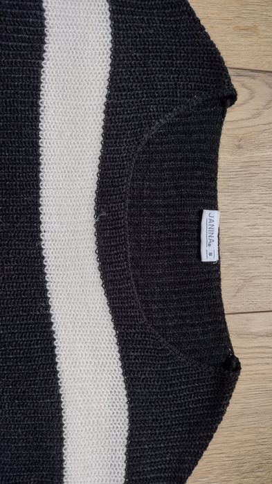 Sweter paski oversize S