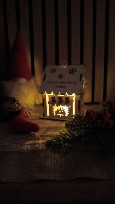Lampion adwentowy z imieniem - Kominek