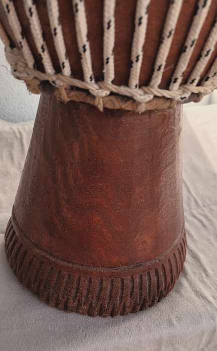 Djambe com pele verdadeira -40cm de altura