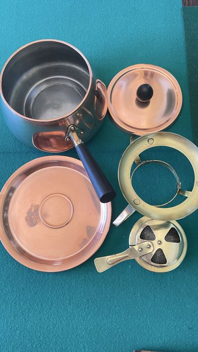 Fondue antigo em cobre