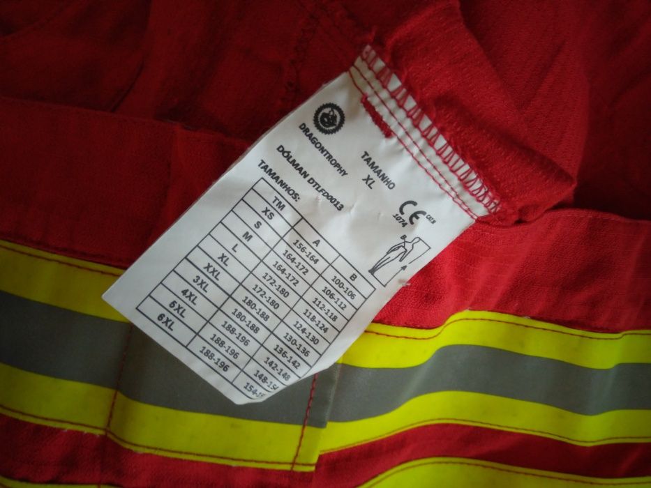Dólmen DRD, tamanho XS M XL, casaco, fato Florestal Bombeiro, EPI