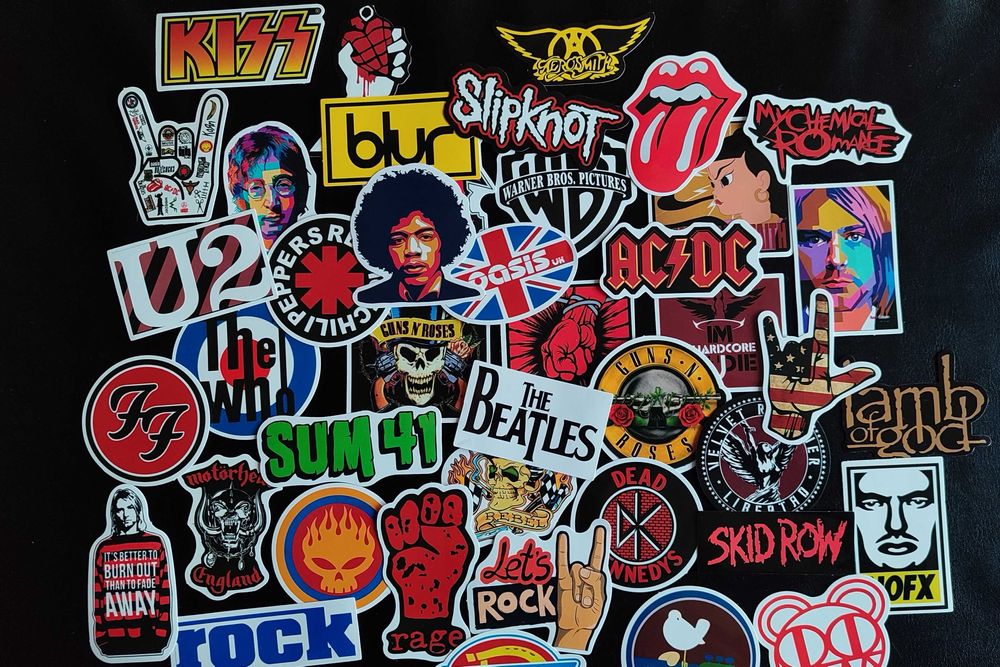 Rock 'n' Roll: autocolantes, stickers, adesivos