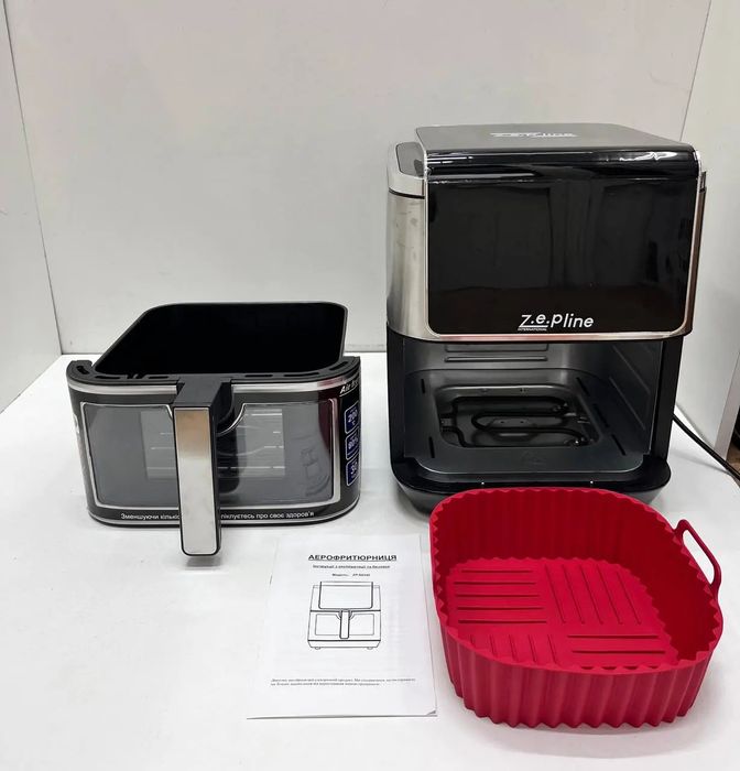 Новинка! 13 ЛИТРОВ! Аэрогриль zp-00340 ДВА ТЭНА! Аерогриль фритюрница