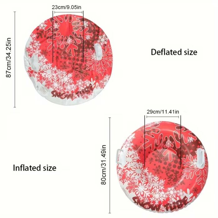 Dmuchane Koło Do Zjazdów Ze Śniegu Na Kulig Duże Wytrzymałe Solidne