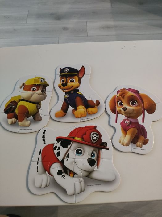 Puzzle 2+ Trefl Psi patrol 4 układanki + zwierzątka 3-6 elementów