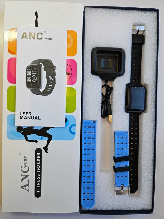 Relógio Fitness ANCwear com Monitor de Atividade, Frequência Cardíaca e Pressão Arterial