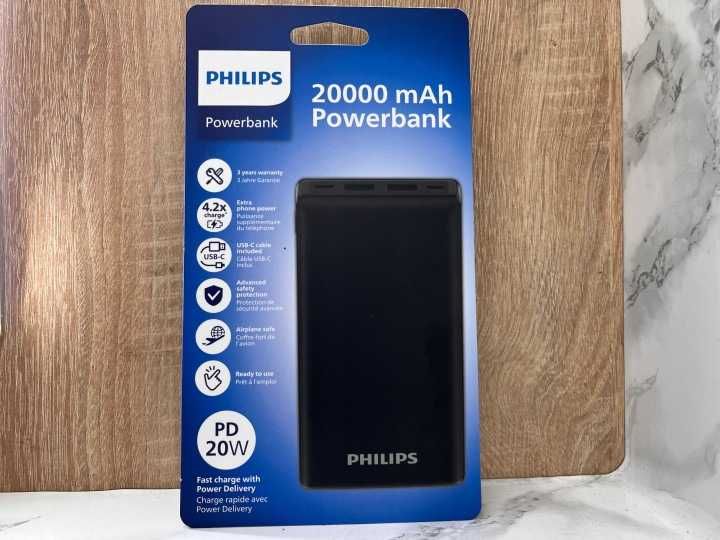 Powerbank PHILIPS DLP7721C/02 20000mAh | PD 20W | QC 3.0 | USB-C