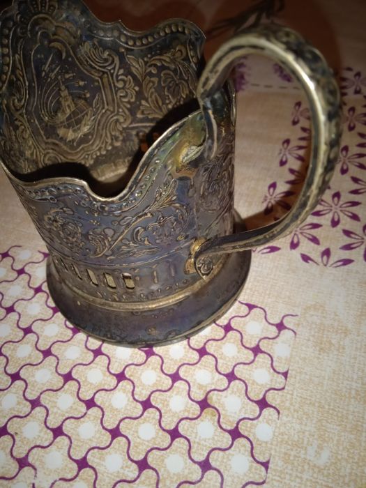 Подстаканник мельхиоровый