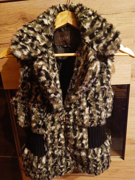 Kamizelka damska futerko panterka YASHIMEI rozmiar M