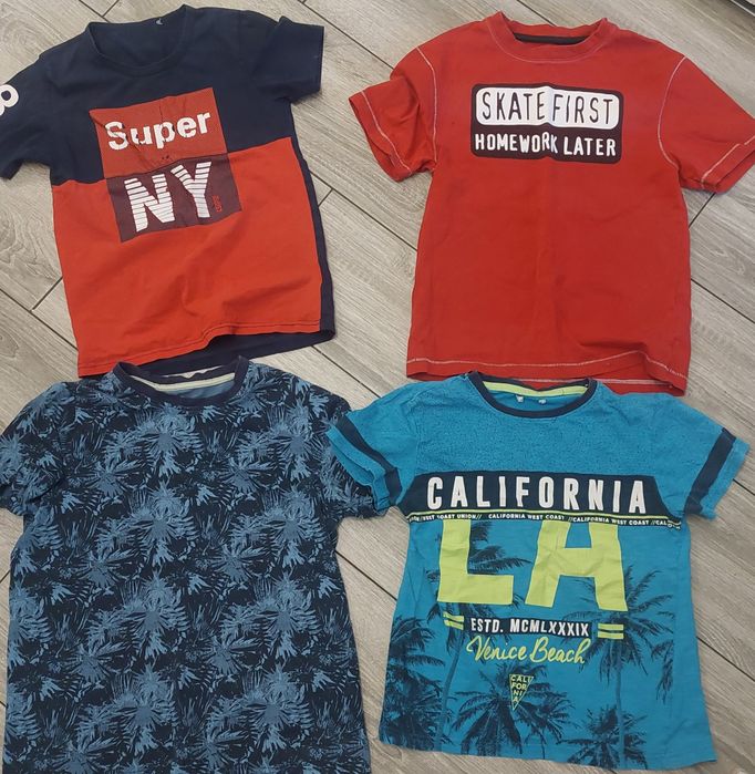 Paczka komplet 15 sztuk 8 lat longi tshirty szorty bokserki dresy