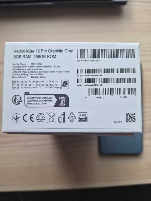 Продам! REDMI NOTE 12 PRO 8gb/256gb