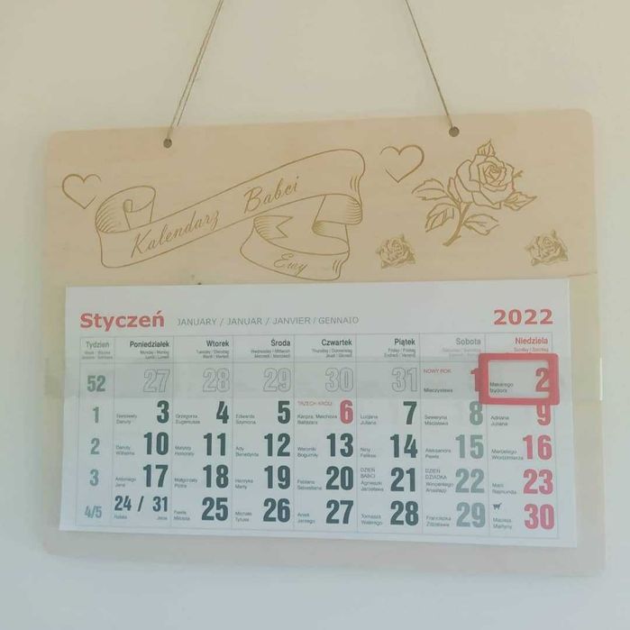 Kalendarz na dzień babci i dziadka