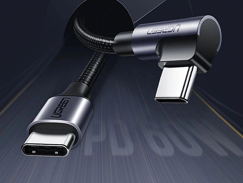 Kabel Ugreen US255, 50125 USB-C - USB-C PD QC 60W 3A 480Mb/s 2m - szar