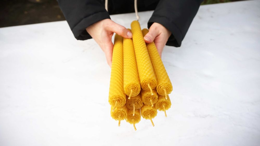 Воскові свічки 10шт, натуральные свечи, свічки, свечи оптом