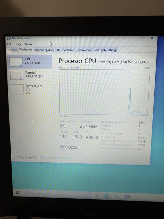 Laptop Asus X540L i5 dysk ssd