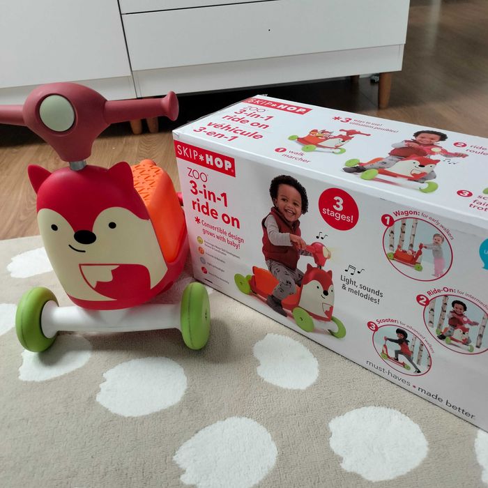 Jeździk hulajnoga lisek 3 w 1 skip and hop