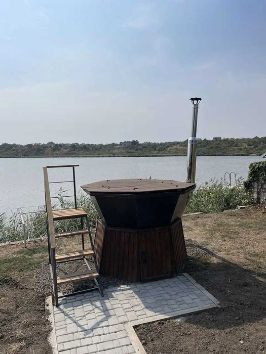 Карпатський Банний Чан на дровах из метала/нерж и ольхи на 4-6 чел