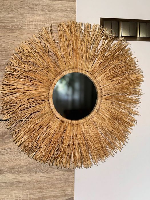 Lustro z rafii Bohostyle