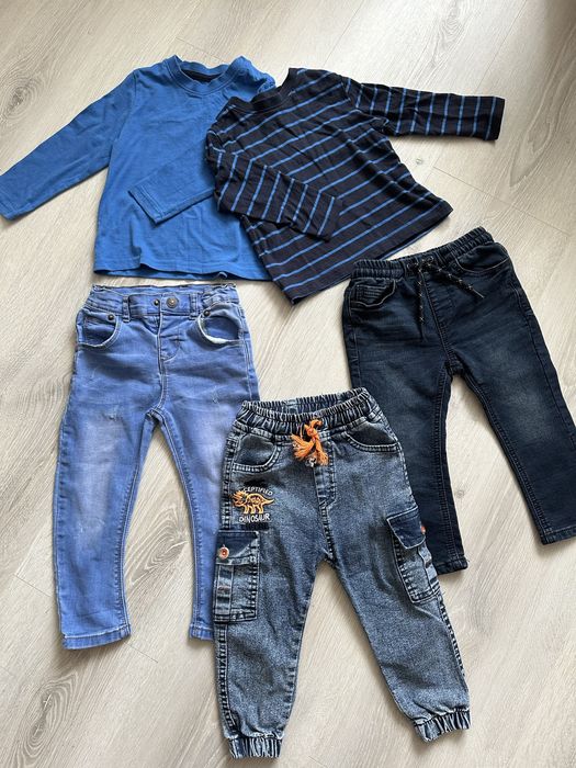 Одяг для хлопчика джинси і лонгсліви lupilu, next 86-92