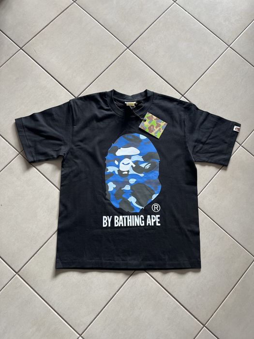 Koszulka bape czarno niebieska