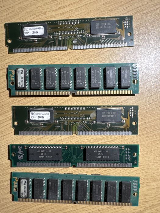 Memorias RAM antigas diversas