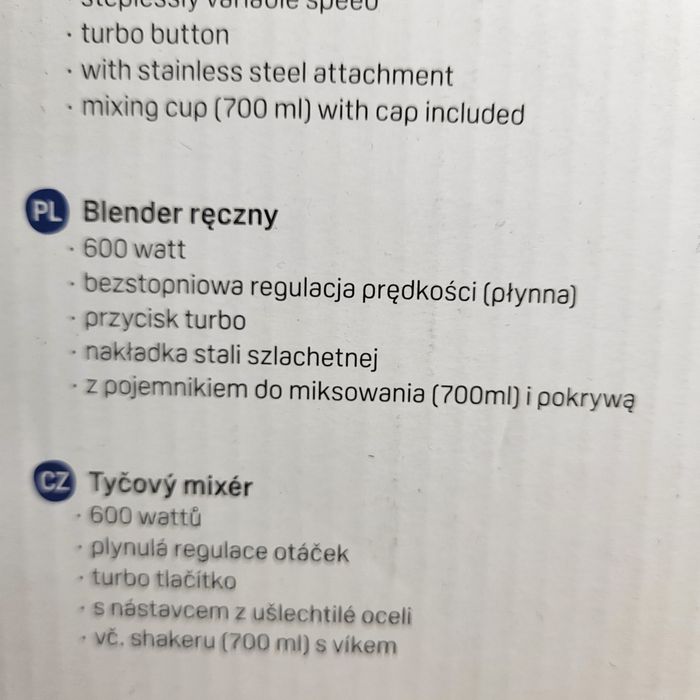 Blender mikser ręczny IDEENWELT