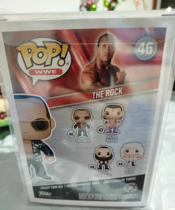 Funko Pop WWE The Rock Chase  & Com Capa Protetora