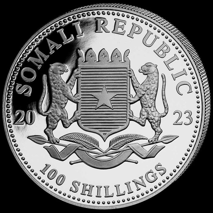 Серебряная монета 1 унция-Леопард – 2024,  2023, 2022