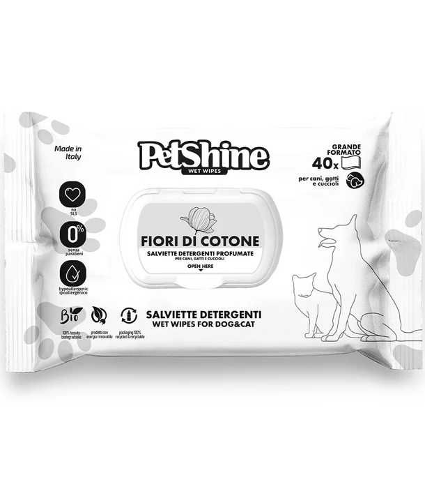 Petshine - Toalhitas hipoalergénicas para cão e gato (40 unid.)