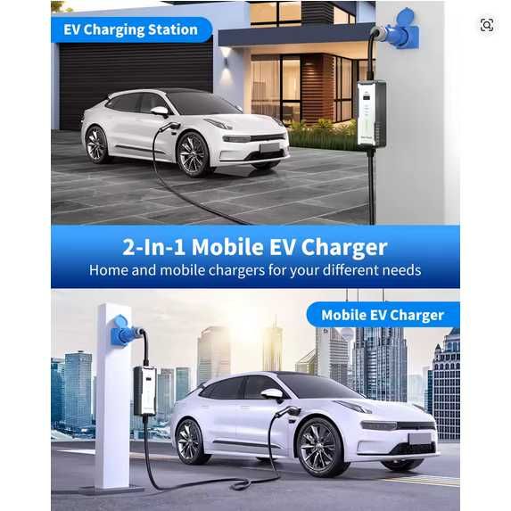 Carregador Portátil 7 kw - 32A - c/ 6 metros Cabo - Saco Transporte