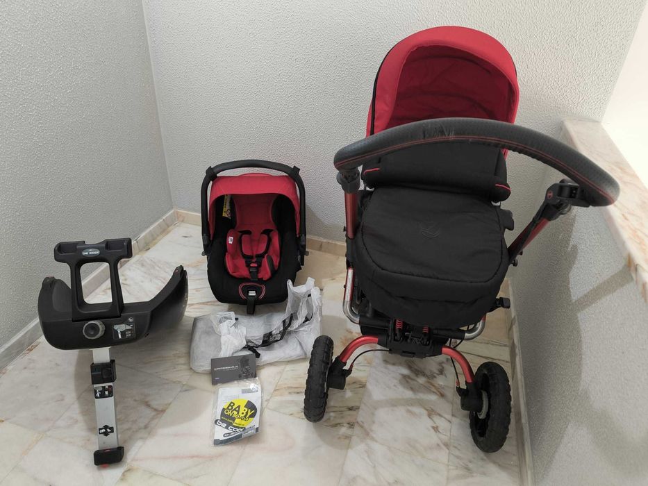 Carro bebé Jané Crosswalk Convert + ovo + alcofa/cadeira + isofix