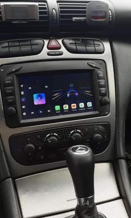 Rádio Android 13 com GPS Mercedes W203/W209 (Artigo Novo)