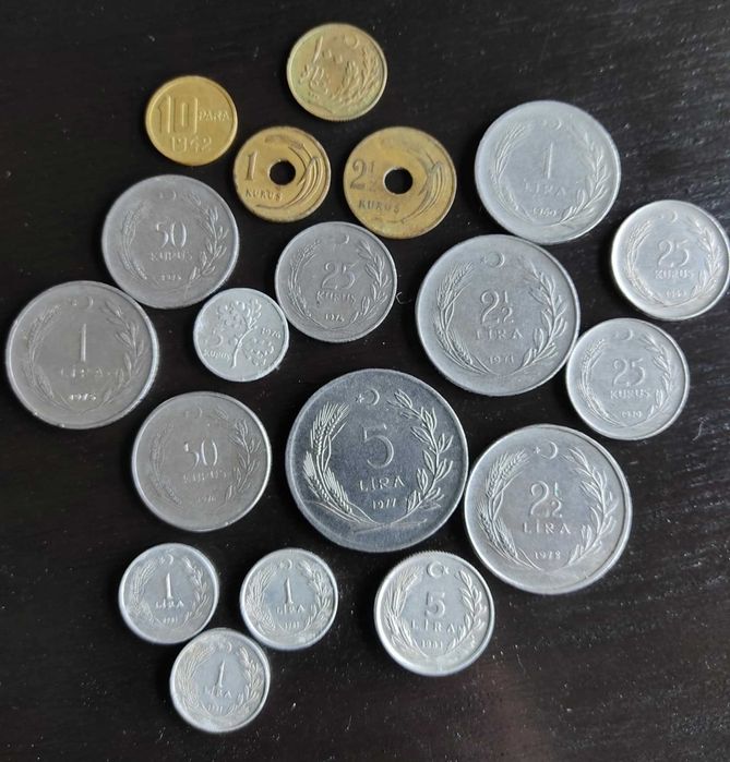 Conjunto de moedas da Turquia