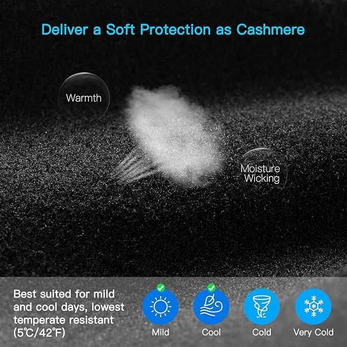 Ciepłe wiatroodporne zimowe rękawiczki antypoślizgowe czarne M Unigear