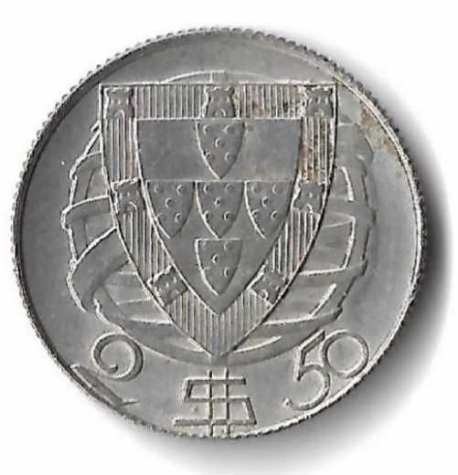 Moeda de 2.50 Escudos Prata 1951 EF(XF)/EBC/Bela KM#580 N#3710