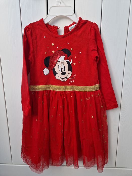 Sukienka dziewczęca świąteczna Mikołaj  86