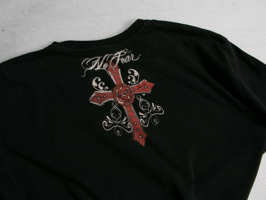 T-shirt No Fear skull doubleprint L