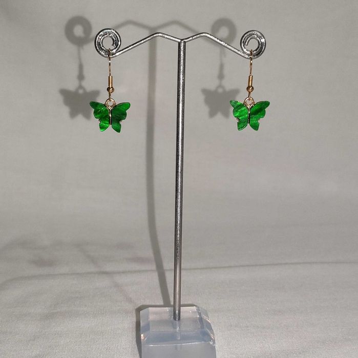 K185 Kolczyki wiszące Motyle Handmade
