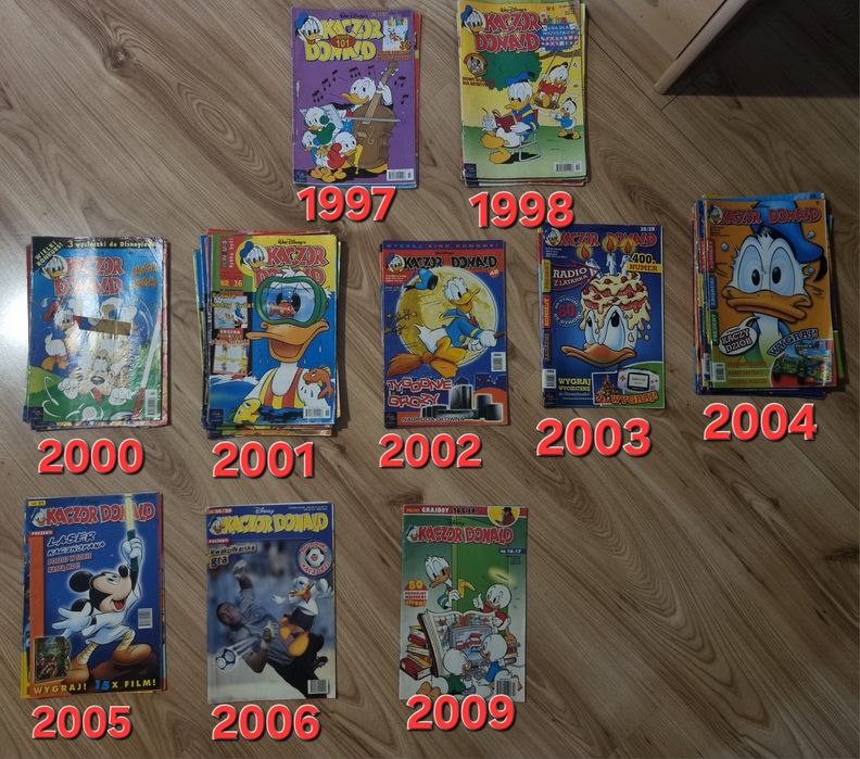 Komisy Kaczor Donald od 1997 do 2009 duży wybór