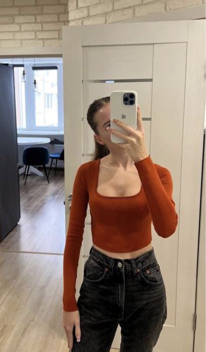 Топ zara лонгслів