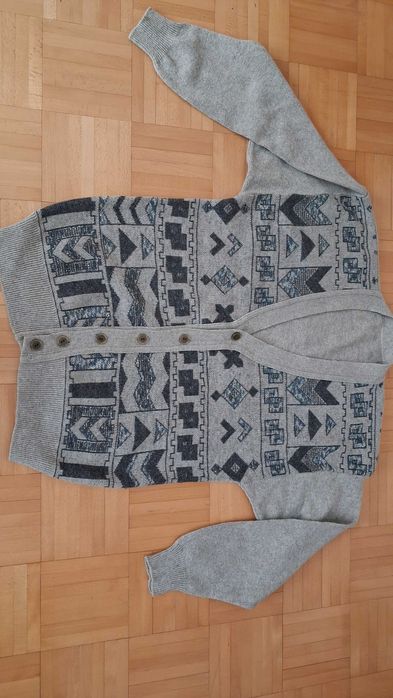 Sweter męski rozpinany wełniany