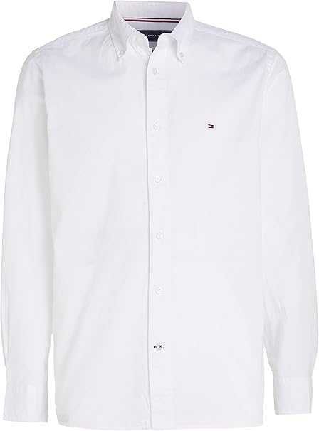 TOMMY HILFIGER Koszula Męska Core Flex White XL Casual Slim Bawełniana