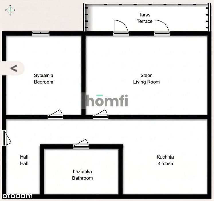 2-pokojowe 50,5 m2 z tarasem/Hubska