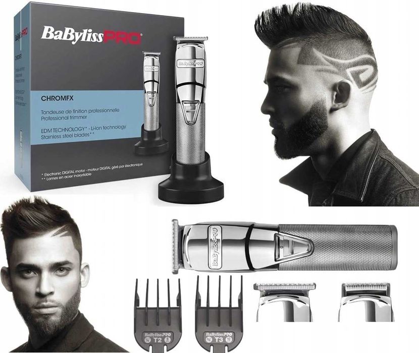 Nowe maszynki trymery golarki Babyliss Pro FX7880E Chrom 3szt