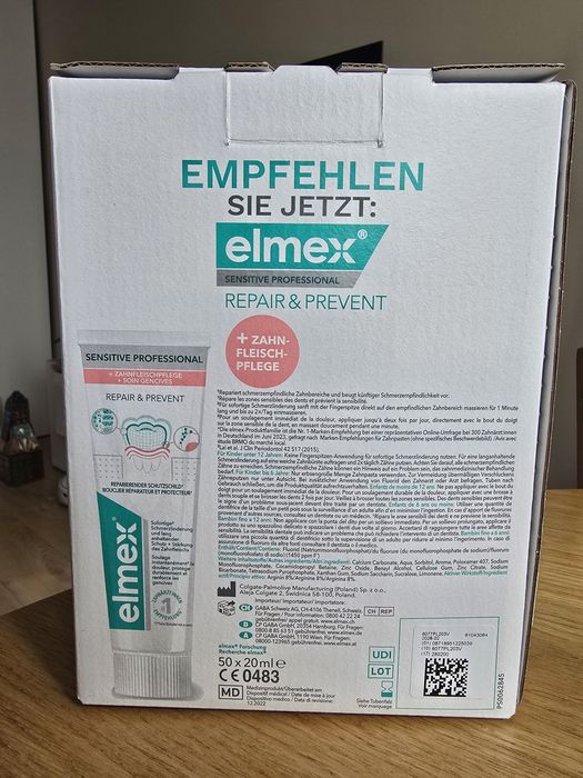 1litr Nowość Pasta do zębów  Elmex 50x20ml